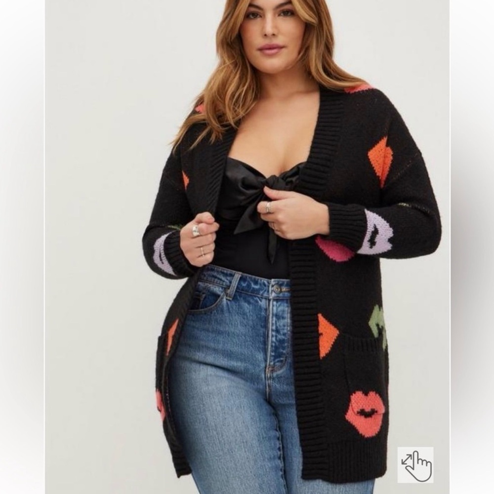 Torrid Cardigan Open Front Drop Shoulder Sweater